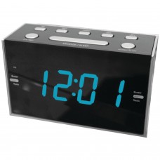 SYLVANIA SCR1053 1.2" Jumbo Digit Dual Alarm Clock Radio with Blue LED   563785064